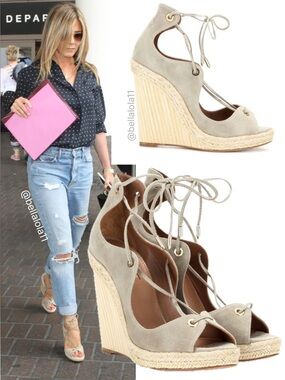 AUTHENTIC AQUAZZURA Jennifer Aniston lace up sandals
